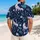 Moonlit Ring-Eared Fox and Arctic Horned Beast for Summer Getaways and Fantasy Fans Hawaiian Shirt - 2