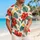 Red And Golden Tropical Blooms For Halloween Theme Park Getaways With Family Hawaiian Shirt - 6
