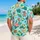 Five Cartoon Animal Friends Celebrate a Tropical Beach Vacation for Summer Getaways Hawaiian Shirt - 2