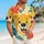 Cheerful Bear Face and Hibiscus for Sunny Island Getaways and Family Vacation Days Hawaiian Shirt - 6