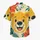 Cheerful Bear Face and Hibiscus for Sunny Island Getaways and Family Vacation Days Hawaiian Shirt - 7
