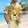 Smiling Golden Bear Face for Theme Park Vacations and Sunny Couple Getaways Together Hawaiian Shirt - 6