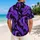 Purple Feather Flames for Halloween Costume Parties and Bold Island Getaways Hawaiian Shirt - 2