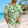 Lucky Shamrocks and Cartoon Animal Friends for St. Patrick’s Day Island Getaways Hawaiian Shirt - 6