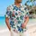 Cheerful Holiday Mouse and Blue Tropical Blooms for Festive Island Getaways Hawaiian Shirt - 6