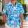 Tropical Palm Trees and Beach Icons for Sunny Family Island Vacation Adventures Hawaiian Shirt - 1