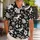 Monochrome Cartoon Doodle Motifs for Creative Summer Getaways and Beachside Weekends Hawaiian Shirt - 1