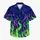Violet and Green Enchanted Flames for Halloween Parties and Fantasy Cosplay Hawaiian Shirt - 7