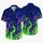 Violet and Green Enchanted Flames for Halloween Parties and Fantasy Cosplay Hawaiian Shirt - 5