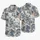 Blue Toile American Flag Landscapes for Patriotic Summer Gatherings and Coastal Getaways Hawaiian Shirt - 5