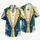 Blue And Gold Royal Waistcoat Motif For Tropical Getaways And Summer Celebrations Hawaiian Shirt - 5