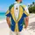 Blue And Gold Royal Waistcoat Motif For Tropical Getaways And Summer Celebrations Hawaiian Shirt - 2