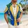 Blue And Gold Royal Waistcoat Motif For Tropical Getaways And Summer Celebrations Hawaiian Shirt - 6