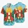 Red and Gold Hero Crest for Island Getaways and Family Summer Beach Celebrations Hawaiian Shirt - 5
