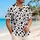 Black And White Dalmatian Spots With Scarlet Accents For Halloween Costume Parties Hawaiian Shirt - 6