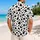 Black And White Dalmatian Spots With Scarlet Accents For Halloween Costume Parties Hawaiian Shirt - 2