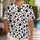 Black And White Dalmatian Spots With Scarlet Accents For Halloween Costume Parties Hawaiian Shirt - 1