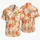 Cute White Bunny Faces with Orange Ears for Sunny Summer Beach Getaways and Vacations Hawaiian Shirt - 5