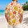 Retro Orange Tiki Florals for Island Getaways and Sunny Coastal Holidays for Men Hawaiian Shirt - 2