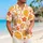 Retro Orange Tiki Florals for Island Getaways and Sunny Coastal Holidays for Men Hawaiian Shirt - 6