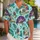 Teal And Purple Royal Couple Style For Island Getaways And Theme Park Days Hawaiian Shirt - 1