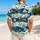 Navy Anchor Nautical Stripes for Summer Cruises, Beach Holidays and Coastal Getaways Hawaiian Shirt - 2