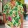Cheerful Orange Songbird and Hibiscus Blooms for Sunny Island Getaways and Vacations Hawaiian Shirt - 1