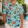 Nautical Cruise Icons and Tropical Flowers for Sunny Island Getaways and Beach Holidays Hawaiian Shirt - 1