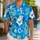 Blue Island Animal and Tropical Flower Hawaiian Style for Sunny Beach Getaways Hawaiian Shirt - 1