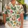 Cute Baby Monkey and Tropical Flowers for Sunny Island Getaways and Family Vacations Hawaiian Shirt - 1