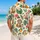 Cute Baby Monkey and Tropical Flowers for Sunny Island Getaways and Family Vacations Hawaiian Shirt - 2