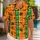 Orange Bat Plaid for Halloween Park Celebrations and Festive Autumn Vacation Getaways Hawaiian Shirt - 1