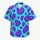 Aqua Teal and Violet Monster Spots for Halloween Parties and Festive Resort Getaways Hawaiian Shirt - 7