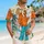 Cheerful Floppy-Eared Dog in Orange Hoodie for Playful Island Getaways and Gifts Hawaiian Shirt - 6