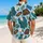 Teal Adventurer Vest and Leather Belt for Halloween Cosplay and Theme Park Outings Hawaiian Shirt - 2