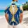 Royal Blue Prince Coat Look for Storybook Cruises and Halloween Cosplay Hawaiian Shirt - 2