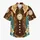 Golden Pocket Watch and Tailored Waistcoat Style for Cruise Vacations and Halloween Hawaiian Shirt - 7