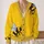 Golden Bumble Bees for Casual Commuting and Everyday Layering, Women’s Gift Idea All-over Print Knitted Cardigan - 2