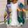 Abstract Botanical Color Blocks for Everyday Layering, Colorful Style for Modern Women All-over Print Knitted Cardigan - 5