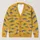 Vintage Blue Fish Motif for Relaxed Coastal Layering and Everyday Weekend Outings All-over Print Knitted Cardigan - 1