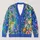 Painterly Blue Wildflower Meadow for Relaxed Autumn Layering, Women's Everyday Style All-over Print Knitted Cardigan - 1