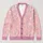 Pastel Pink Floral Confetti for Soft Spring Layering and Everyday Women's Casual Style All-over Print Knitted Cardigan - 1