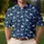 Navy Golf Flag Motif for Weekend Fairways, Clubhouse Style, and Golf Lover Gifts Men's Polo Shirt - 4