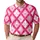 Pink Argyle Golf Style for Country Club Rounds and Preppy Summer Looks for Her Men's Polo Shirt - 1