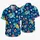 Cute Blue Sea Turtles and Ocean Icons for Sunny Summer Beachside Adventures with Friends Hawaiian Shirt - 5
