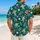 Cute Green Island Monkeys with Tropical Flowers for Sunny Summer Beach Adventures Hawaiian Shirt - 2