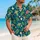 Cute Green Island Monkeys with Tropical Flowers for Sunny Summer Beach Adventures Hawaiian Shirt - 6