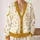Golden Moon And Star Sleepwear For Cozy Bedtime Lounging At Home, Women And Night Owls All-over Print Knitted Cardigan - 2