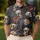 Gothic Skull Floral Motif for Equestrian Golf Style and Alternative Women’s Outings Men's Polo Shirt - 4