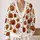 Pumpkin Halloween Motifs for Autumn Layering and Festive Everyday Women's Outfits All-over Print Knitted Cardigan - 2